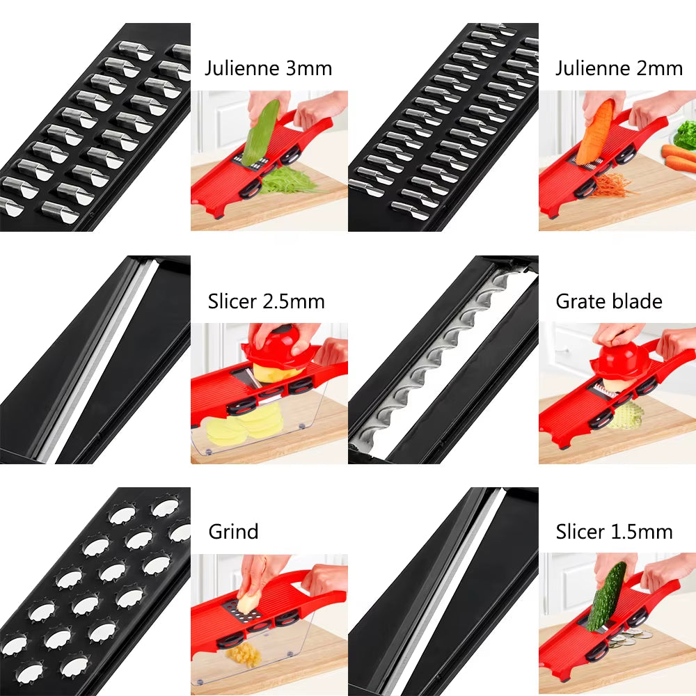 6-in-1 Vegetable Slicer (Safety Guard)