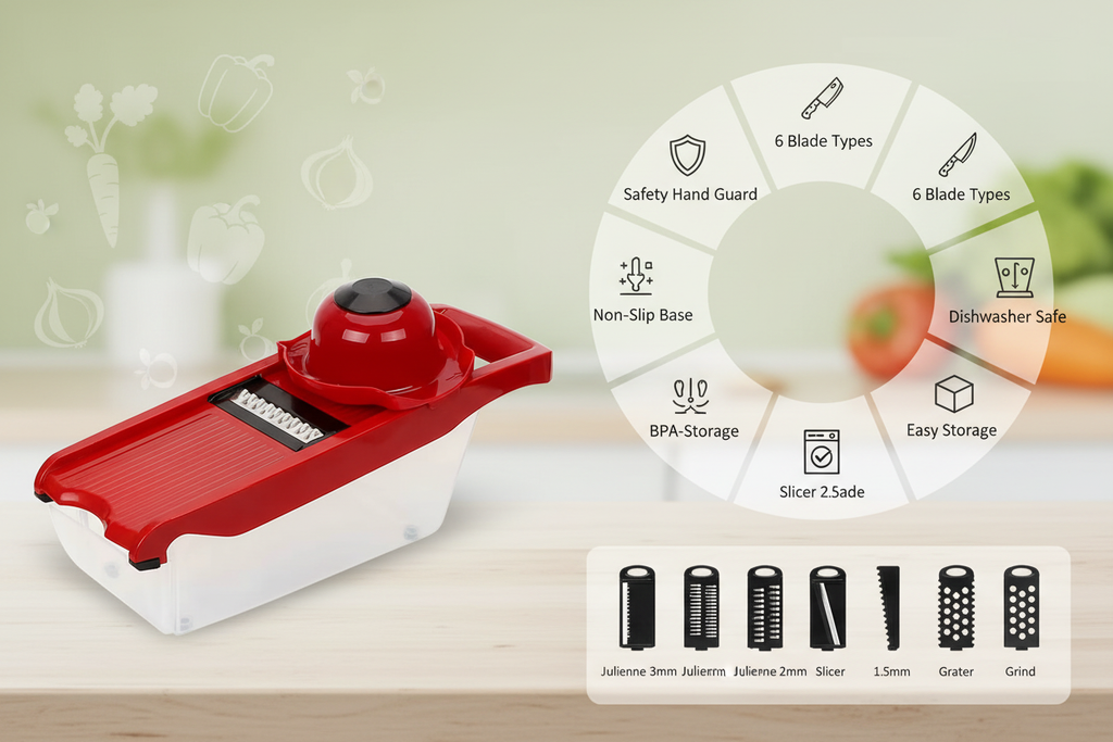 6-in-1 Vegetable Slicer (Safety Guard)